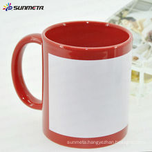 sublimation white patch coated mug ceramic mug magic mug